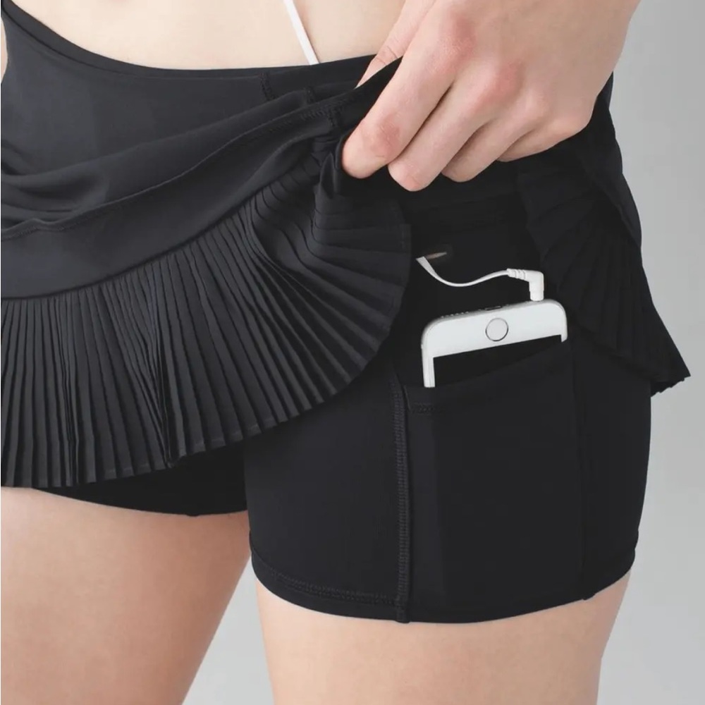 lululemon athletica Black Tennis Skort with Pleated Hem - Picture 5 of 6
